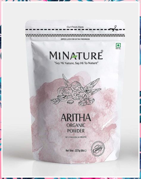 USDA Organic Aritha Powder/Soap nut Powder(Sapindus Laurifolia) by mi nature FOR SILKY HAIR - (227g / (1/2 lb) USDA NOP Certi Herbal Hair Wash Powder, Deep Hair Conditioner, Neem Powder, Powder Soap, Aloe Vera Powder, How To Wash Silk, Soap Nuts, Herbal Hair, Organic Hair