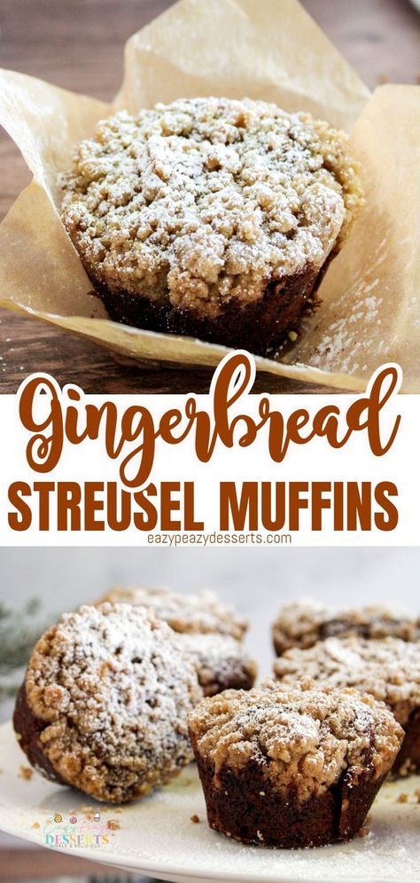 GINGERBREAD MUFFINS Gingerbread Muffins Pioneer Woman, Bakery Style Gingerbread Muffins, Easy Gingerbread Muffins, Sourdough Gingerbread Muffins, Fall Muffin Flavors, Christmas Muffin Ideas, M&m Muffins, Buttermilk Baking Recipes, Unique Muffins