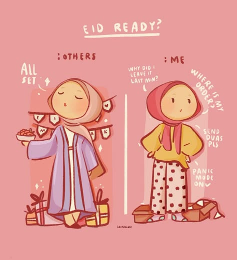 Zayneb H on Instagram: “Are you Eid ready? I’m definitely not🥴 Are you the all organised set for the day kinda person or a last min panicked like me?🙂 . . . . .…” Eid Aesthetic Pictures Muslim, Hijabi Drawing, Muslim Art, Ramadan Kids, Ramadan Activities, Wallpaper Wa, Happy Birthday Art, Hello Kitty Crafts, Ramadan Crafts