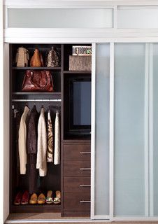 Tv In Closet, Boys Room Ideas Shared, Reach In Closet Ideas, Cozy Room Inspiration, Converted Closet, Room Inspiration Cozy, Closet Pictures, Boy's Room Ideas, Sliding Closet Door