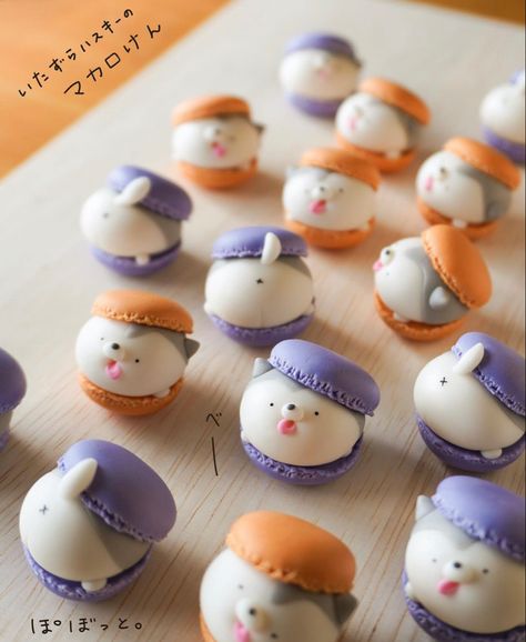 Clay Macaron, Minimal Cake, Cat Cake Topper, Foam Clay, Clay Artist, Clay Keychain, Kawaii Cooking, Miniature Projects, Cat Cake