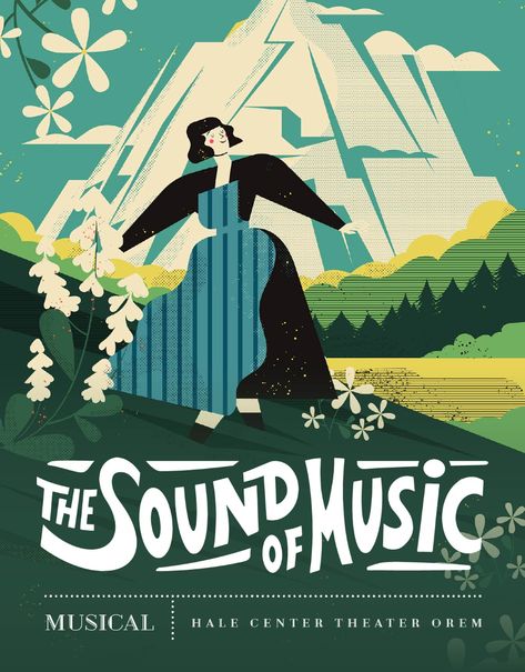 Hale Center Theater Music Poster Graphic Design, Sound Of Music Poster, Theatre Poster Design, Theatre Teacher, Music Graphic Design, Nathan Hale, Theatre Posters, Funny Today, Poster Graphic Design