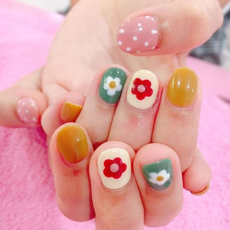 Nail Art Bunga, Nails Reference, Beauty Killer, Korean Nails, Cute Gel Nails, Jelly Nails, Funky Nails, Floral Nails, Nail Designs Summer