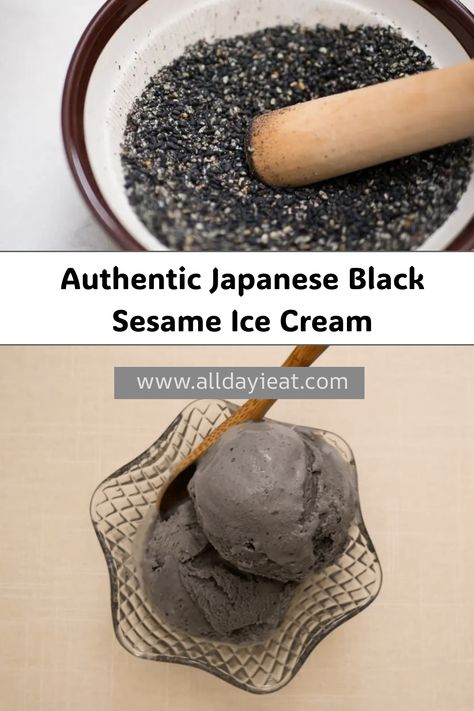 Experience the No. 1 Delicious Black Sesame Ice Cream, a Japanese delight that will captivate your taste buds. Savor the rich flavors now! Black Sesame Ice Cream Recipe, Sesame Ice Cream, Ice Cream Drinks, Easy Japanese Recipes, Ice Cream Containers, Black Sesame Ice Cream, Ice Cream Ingredients, Black Sesame Seeds, Japanese Recipes