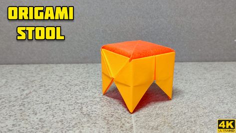 How to make Origami Stool? Video contains the origami tutorial of step by step making of an EASY Origami Stool / Origami Piano Stool. Origami Piano, Paper Folding Techniques, Folding Techniques, Origami Step By Step, Piano Stool, How To Make Origami, Easy Origami, Origami Tutorial, Origami Easy