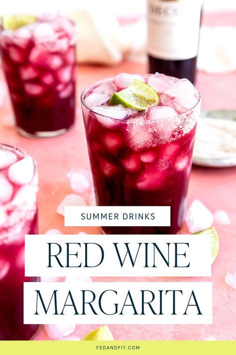 Torn between a crisp glass of wine and a refreshing margarita? Now you can have both! I’ve combined two of my favorite loves, wine, and tequila, to make the most deliciously refreshing cocktail. Truth be told, I wasn’t sure I was going to like it when I set out to test this recipe, but I sure was pleasantly surprised. The wine and margarita combination is everything I want sangria to be but better! Red Wine Margarita, Wine Margarita Recipe, Big Red Margarita Recipe, White Wine Margarita Recipe, Margarita Wine Cocktail, Sangria Margarita Recipe, Frozen Sangria Margarita Recipe, Wine Margarita, Red Wine Cocktails