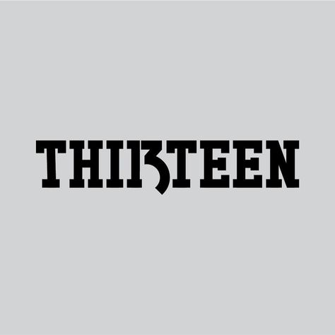 Thirteen - #verbicon By Daniel Carlmatz Dribbble Illustration, Type Logos, Typography Shirt Design, Business Vision, Typographic Logo Design, Visual Elements, Typographic Logo, Creative Life Quotes, Logo Business