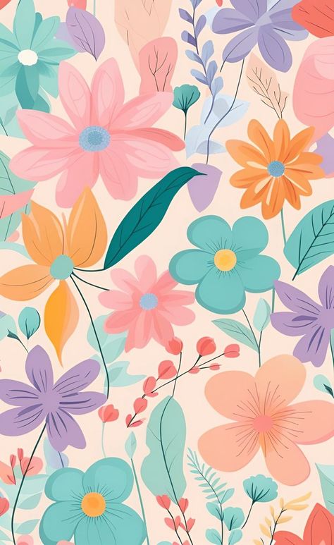 Cute Home Screen Wallpaper, Floral Wallpaper Iphone, Cute Flower Wallpapers, Spring Wallpaper, Iphone Wallpaper Themes, Phone Wallpaper Patterns, Preppy Wallpaper, Cute Patterns Wallpaper, Iphone Background Wallpaper