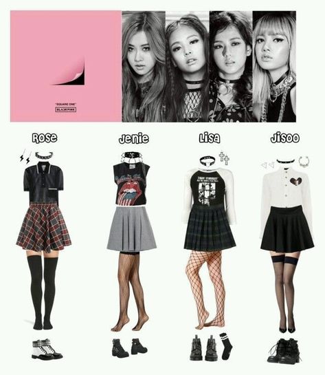 Kpop Style Inspired Outfits, Blackpink Inspired Outfits, Boombayah Blackpink, Blackpink Outfits, Tatty Devine, Scream Queens, Looks Black, Kpop Fashion Outfits, Inspired Outfits