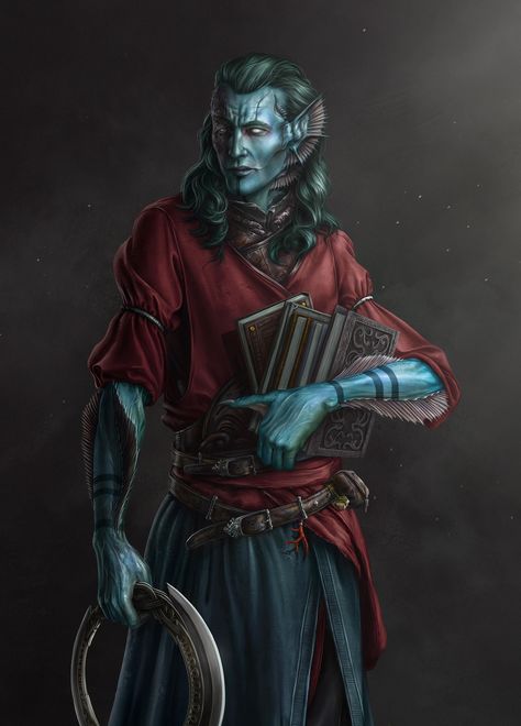 Triton Warlock, Warlock Dnd, One D, Fantasy Portraits, Oc Art, Fantasy Races, Dungeons And Dragons Characters, Dnd Art, Dungeons And Dragons Homebrew