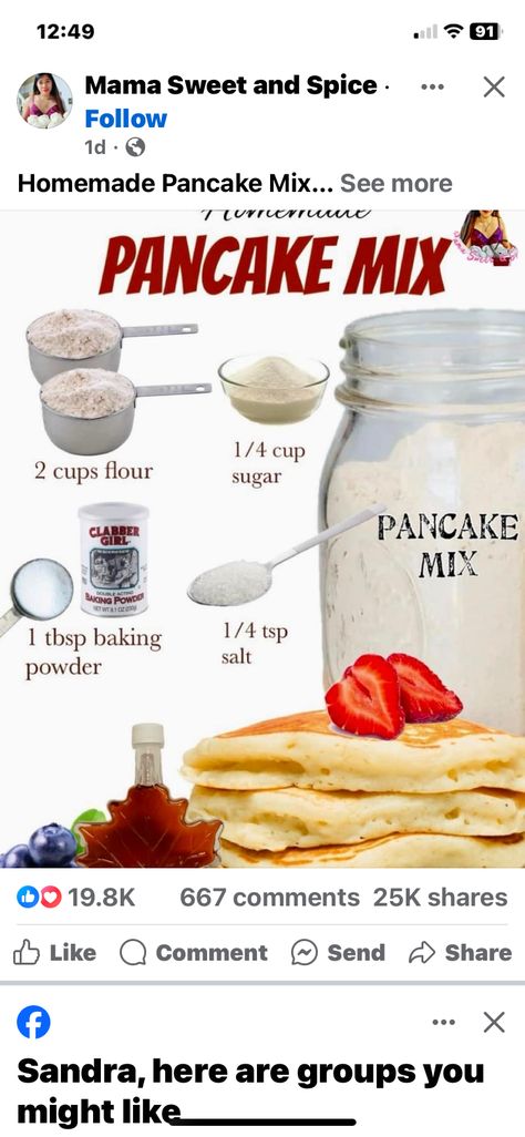 Homemade Pancake Mix Recipe, Easy Pancake Mix, Easy Homemade Pancakes, The Best Pancakes, Pancake Mix Recipe, Homemade Pancake Mix, Best Pancakes, Irish Cooking, Homemade Pancake Recipe