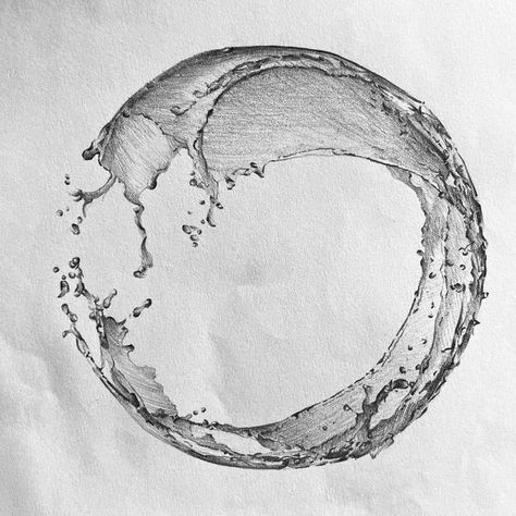 Circle Ocean Tattoo, Water Circle Tattoo, Zambia Tattoo, Water Flow Tattoo, Star Dust Tattoo, Circle Drawings, Lisa Tattoo, Water Circle, Wind Tattoo