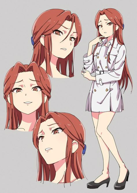 Cute Female Character Design, Poses Anime, Drawing Faces, Anime Expressions, Digital Painting Tutorials, Anime Drawings Tutorials, 영감을 주는 캐릭터, Character Design References, Anime Poses Reference