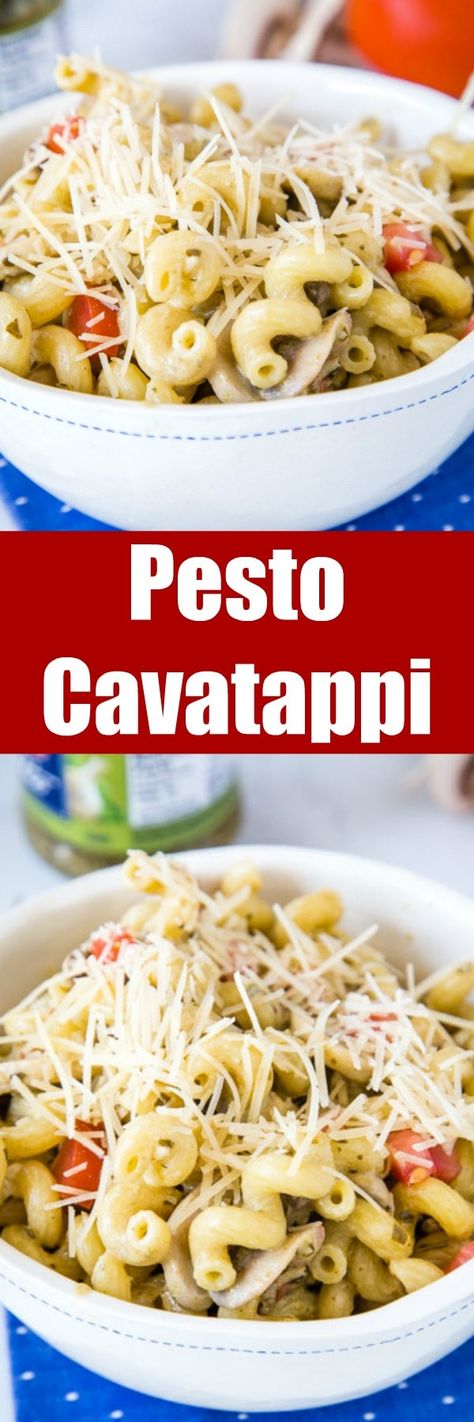 Pesto Cavatappi - Copycat Noodles & Company pesto cavatappi that is ready in just minutes and great for a quick dinner or easy lunch! Pesto Cavatappi Recipe, Pesto Cavatappi, Noodles And Company, Best Pasta Recipes, Pesto Chicken Pasta, Easy Lunch, Pesto Chicken, Best Dinner Recipes, Copycat Recipe