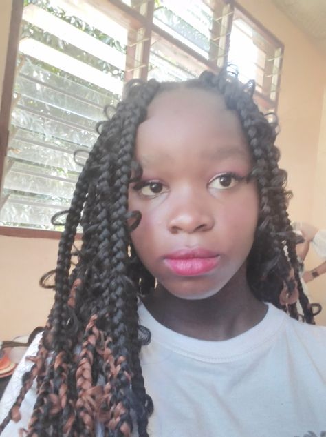 Large jumbo braids with gaps on the end Huge Box Braids Hairstyles, Large Box Braids, Jumbo Braids, Girls Braids, Girls Hairstyles Braids, Box Braids Hairstyles, Braids Hairstyles, Box Braids, Braided Hairstyles