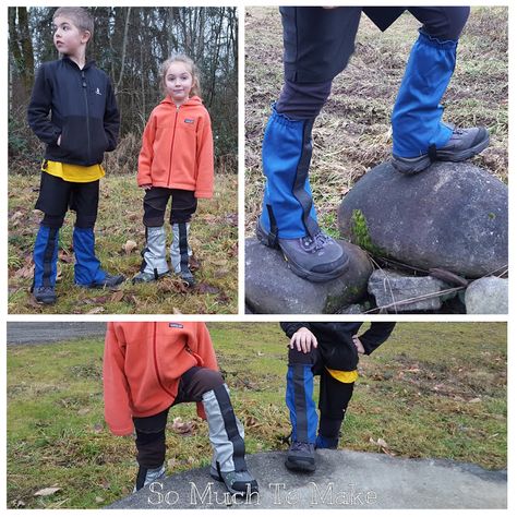 Kids' Hiking Gaiters Pattern | So Much To Make Bookmarks Diy Kids, Hiking Gaiters, Camping Gear Diy, Hiking Day Pack, Trekking Gear, Kids Hiking, Hiking Workout, Hiking Photography, Sewing Courses