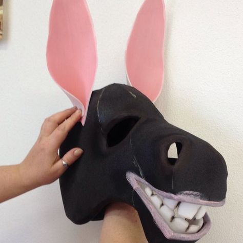 Donkey Mask, Donkey Costume, Lion King Costume, Theater Art, Foam Props, Play Props, King Costume, Theatre Masks, Midsummer Night's Dream