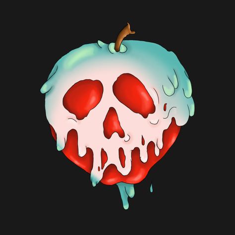 Check out this awesome 'Poisoned+Apple' design on @TeePublic! Makeup Zombie, Poisoned Apple, Disney Quilt, Poison Apple, Evil Witch, Poison Apples, Acrylic Stamp, Goth Art, Edible Images