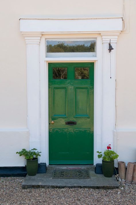 front door color meanings - green front door Green Front Door Brick House, Front Door Accessories, Birth Month Colors, Green Front Door, Front Door Plants, Orange Front Doors, White Front Door, Front Door Color, Green Front Doors