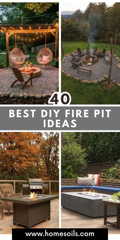 Transform your outdoor space with these 40 best DIY fire pit ideas! From simple stone rings to creative brick and metal designs, discover unique and budget-friendly fire pits that add warmth and style to your backyard. Outdoor Firepit Designs, Diy Fire Chimney Outdoor, Cool Fire Pit Ideas, Homemade Fire Pit Diy, Square Fire Pit Ideas Backyard Diy Projects, Diy Propane Fire Pit Ideas, Outdoor Fire Pit Area Diy, Diy Small Fire Pit, Backyard Fire Pit Ideas On A Budget