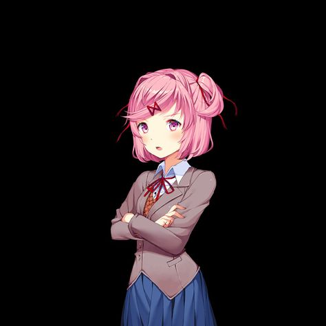 Natsuki Sprite - Doki Doki Literature Club - DDLC Ddlc Sprites, Natsuki Ddlc, Doki Doki Literature Club, Indie Room, Cute Games, Doki Doki, Literature Club, World Of Books, Visual Novel