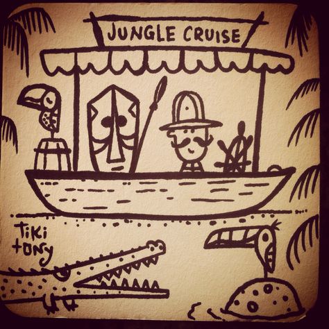 Jungle cruise tattoo Tiki Room Tattoo, Cruise Tattoo, Room Tattoo, Jungle Tattoo, Tiki Signs, Tiki Tattoo, Jungle Cruise, Tiki Decor, Sharpie Tattoos