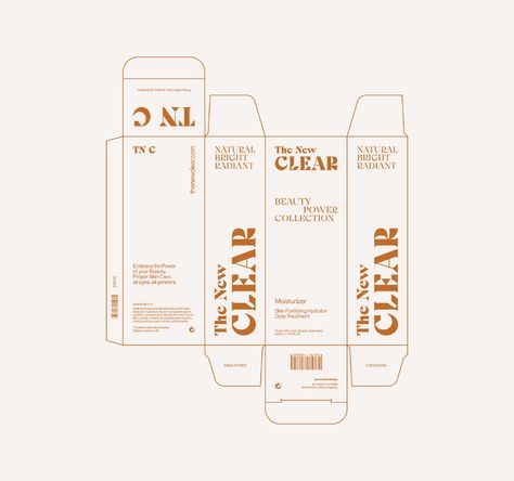 The New Clear on Behance Skin Care Home Remedies, Packaging Template Design, Cosmetic Packaging Design, Packaging Template, Text Logo Design, Skincare Packaging, Branding Design Packaging, Food Graphic Design, Graphic Design Packaging