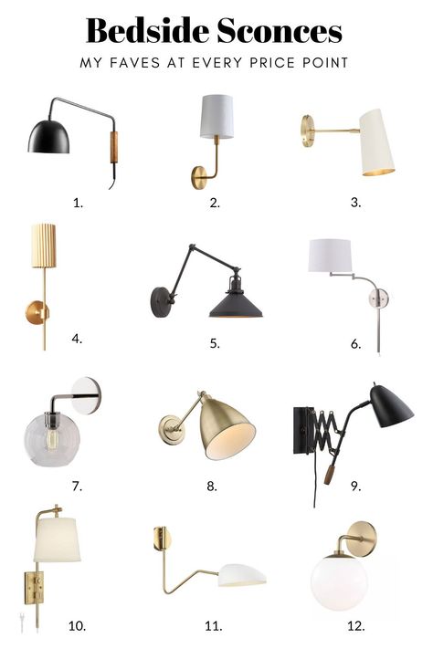 Lighting Rules, Bedroom Sconces, Brass Bedroom, Modern Lamps Bedroom, Large White Vase, Bedroom Clocks, Bedroom Wall Clock, Chic Coffee Table, Diy Playbook