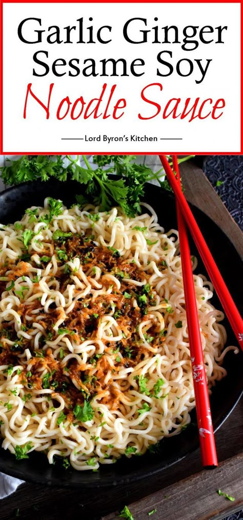 Sesame Ginger Stir Fry Sauce, Sesame Soy Sauce, Sesame Ginger Noodles, Asian Noodles Sauce, Noodle Sauce, Soy Ginger Sauce, White Pizza Sauce, Amazing Pasta, Recipes With Soy Sauce