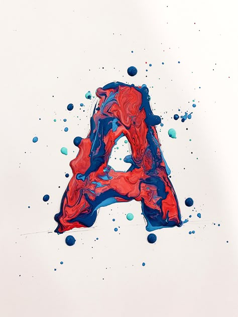 A on Behance Japanese Binding, Typography Artwork, The Letter A, Acrylic Painting On Paper, Acrylic Letters, Halloween Make, Typography Inspiration, Letter A, Typography Art