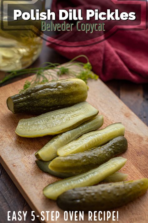 Polish Dill Pickles Recipe, German Pickles Recipe, Polish Pickles Recipe, Polish Pickles, Marinated Veggies, Canning Veggies, Homemade Dill Pickles, Dill Pickles Recipe, Crunchy Pickles