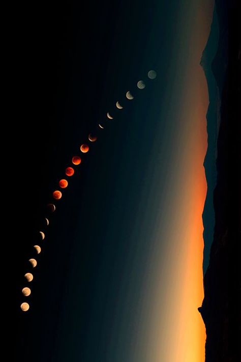 Inspiration Wallpaper, Tumblr Pics, Lunar Eclipse, Evening Sky, Tumblr Photography, Blood Moon, Jolie Photo, Solar Eclipse, Time Lapse