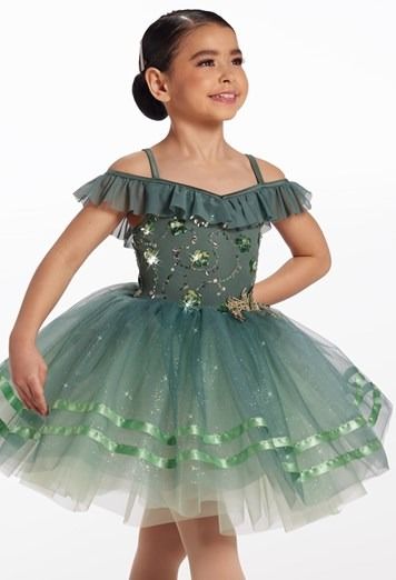 <p><ul><li><strong>STUDIO EXCLUSIVE</strong></li><li>Dress with sequin floral bodice overlay</li><li>Off-the-shoulder mesh ruffle neckline</li><li>Glitter tulle top skirt has satin ribbon trim</li><li>Layered tricot tutu over attached briefs</li></ul><ul class="country-ul"><li>Imported</li></ul><p><strong>Fabric :</strong> Polyester/Spandex</p><p><strong>Includes :</strong> Rhinestone pearl barrette.</p><p></p> Kids Tutu Dress, Pearl Barrette, Tap Costumes, Team Costumes, Simple Dance, Dance Dreams, Leotard Dress, Ballet Kids, Tulle Top