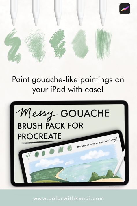 Messy gouache brush set for Procreate Procreate Gouache, Illustrations Procreate, Procreate Brushes Download, Gauche Painting, Procreate Tutorials, Shading Brush, Ipad Pro Art, Skin Paint, Free Procreate