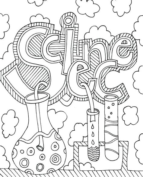 Science Coloring Pages - Best Coloring Pages For Kids Science Journal Cover Free Printable, School Book Covers Science, Science Notebook Cover, Subject Dividers, Science Experience, Science Doodles, Science Notebook, Interactive Science, Science Notebooks