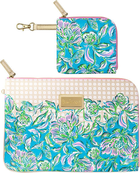 Lilly Pulitzer Padded Tech Sleeve with Small Zip Pouch, a cute and colorful laptop case for women, perfect for 13-inch laptops or tablets. Cute Laptop Cases, Cute Laptop, Tech Pouch, Accessories Cute, Tablet Bag, Large Pouch, Tablet Sleeve, Small Pouches, Zip Pouch