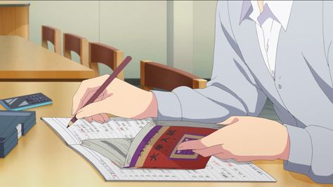 Anime Character Studying Aesthetic, Money Aesthetic Wallpaper Laptop, Anime Studying Student, Anime School Aesthetic, Anime Learning, Anime University, Study Anime, Exam Wallpaper, Study Animation