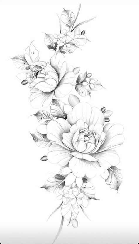 Peony Flower Tattoos, Floral Back Tattoos, Blade Tattoo, Floral Tattoo Shoulder, Feminine Tattoo Sleeves, Flower Tattoo Drawings, Dove Tattoo, Tattoos For Women Flowers, Flower Tattoo Shoulder