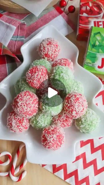 Heather Painchaud on Instagram: "Jingle all the way with these festive 3-ingredient Christmas Jello Balls! Bright, delicious and oh-so-fun, they’re the perfect holiday treat to sweeten your season!

It’s Day Twelve of my “easy treats for the holidays” series, so be sure to follow along for more fun food ideas! 🎅🏻❤️🎉

Comment “jello” and I’ll send you the recipe or find it here https://homemadeheather.com/christmas-jello-balls-recipe/

#jellorecipes @jello #christmastreat" Christmas Jello Balls Recipe, Christmas Jello Balls, Jello Balls, Christmas Jello, Fun Food Ideas, 2024 Recipes, Jello Recipes, Christmas Dessert, Xmas Cookies