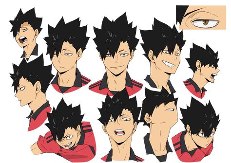 Tetsurō Kuroo, Kuroo Haikyuu, Kuroo Tetsurou, Model Sheet, Haikyuu Manga, Haikyuu Characters, Haikyuu Fanart, Sports Anime, Character Sheet