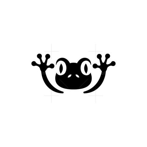 A fun design of a frog logo for your brand Gecko Logo Design, Frog Logo Design, Banjo Frog, Frog Silhouette, Funny Logos, Frog Logo, Black Frog, Frog Tattoo, Pet Frogs