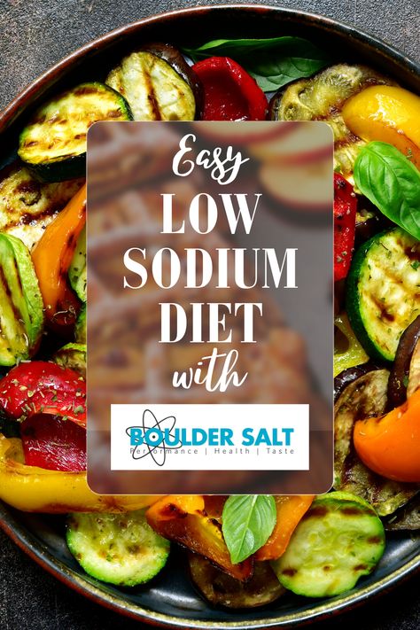 There’s no need to eliminate salt completely and settle for bland food. It’s about choosing the right salt, knowing how much sodium is in a serving, and being mindful of your consumption—easy with Boulder Salt. No Salt Diet, No Salt Recipes Meals Easy, Low Sodium Diet Plan, Salt Free Diet, Low Sodium Recipes Heart, Dash Diet Meal Plan, Healthy Salt, Reflux Recipes, Low Salt Recipes