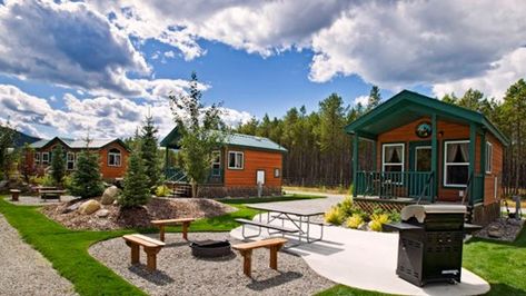 Koa Campgrounds, Camping Colorado, Small Cabins, Tiny House Village, Camping Van, Camping Park, Rv Parks And Campgrounds, Rv Campgrounds, Best Campgrounds