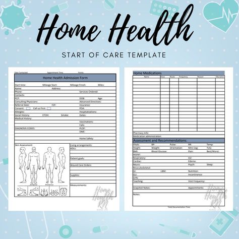 Home Health Nurse | Start of Care Template | OASIS | Nurse Brain | SOC | Nurse Report | Nurse Planner | Home Health Form | Admission Form Home Health Oasis Cheat Sheet, Home Health Nurse Organization Car, Medical Power Of Attorney Form, Medical Power Of Attorney, Nurse Planner, Peds Nursing, Medical Printables, Admission Form, Nurse Brain