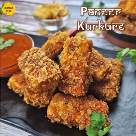 Paneer Kurkure is a popular Indian snack that is crispy, spicy, and bursting with flavour. It is made with strips of paneer (Indian cottage cheese) that are marinated in a blend of spices and coated with a crunchy outer layer made of cornflakes. #PaneerKurkure #IndianAppetizers #VegetarianSnacks #PaneerLovers #SpicySnacks #CrispySnacks #HomeCooked #StreetFood #IndoChineseCuisine #PartySnacks #PaneerRecipes #IndianStreetFood #FusionFood #IndianFood #masala_chai #chefgirishjoshi #masalachaichannel Crispy Paneer Recipe, Crispy Paneer, Paneer Recipes Snacks, Crumbled Paneer Recipes, Paneer Snacks, Vegeterian Recipes, Indian Appetizers, Spicy Snacks, Paneer Recipes