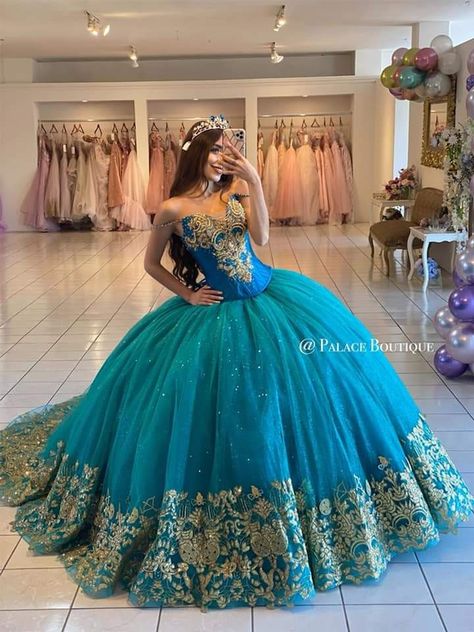 Teal 15 Dresses, Arabian Nights Sweet 16 Dress, Arabian Quinceanera Theme, Peacock Quinceanera Dresses, Aladdin Wedding Dress, Arabian Nights Quince, Jazmine Quinceanera Theme, Aladin Theme Quinceanera, Quincenera Dresses Teal