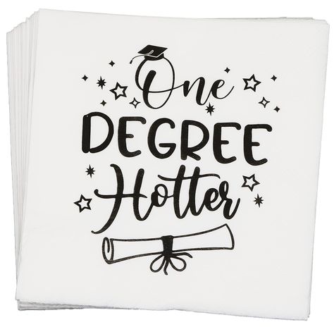 PRICES MAY VARY. Customized for 2022 graduation party decorations, High School College party decorations Premium Reliable Quality: Our One Degree Hotter graduation printed napkins are 2-ply to ensure that it doesn’t tear easily while being used Perfect Size: One Degree Hotter napkins measure 5 x 5 inches folded, and 10 x 10 inches unfolded Protect Your Surfaces: Our napkins feature graduation and read “One Degree Hotter”. It will elevate your 2022 graduation party and keep your tables clean and Table Graduation, One Degree Hotter, Graduation Letter, College Graduation Party Decorations, College Graduation Party, Graduation Napkins, Graduating College, Graduation Images, Masters Graduation