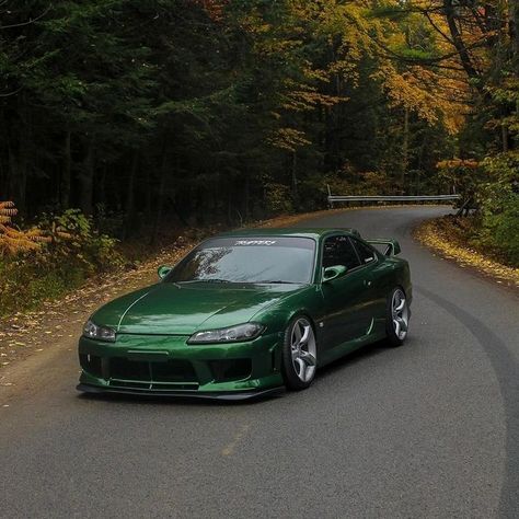 Nissan Silvia S15 🤟  @maxcherrier #jdm #supercars #silvia #nissan #iconiccars #car #cars Sylvia S15, S15 Silvia, Nissan Silvia S15, Chill Night, Green Cars, Silvia S13, Silvia S15, Drift Car, Car Aesthetic