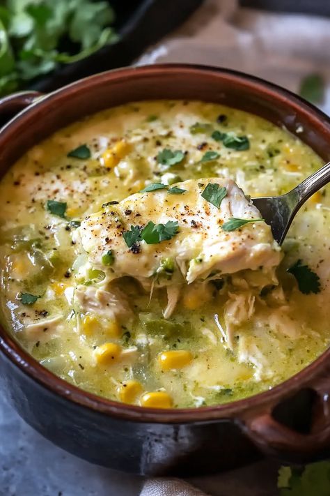 Green Enchiladas Chicken Soup - There’s something magical about the combination of green chilies, tender chicken, and creamy broth. Green Enchiladas Chicken Soup isn't just another dish—it’s a warm embrace in a bowl, a gentle reminder of home no matter where you are. Let me take you on a little journey about how this soup White Bean Green Chili Soup, Healthy Green Enchilada Soup, Green Chili Chicken Potato Soup, Green Chile Chicken Soup Crockpot, Green Enchilada Chicken Soup Crock Pot, Chicken Enchilada Soup Green, Chilis Copycat Chicken Enchilada Soup, Crockpot Green Chicken Enchilada Soup, Green Chili Chicken Tortilla Soup