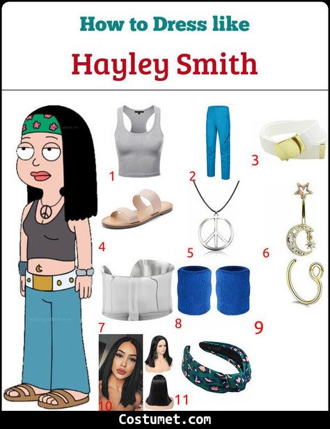 Hayley Smith (American Dad) Costume for Cosplay & Halloween 2022 Haley Smith Costume, Hayley Smith Costume, American Dad Costumes, Hailey American Dad, Hayley American Dad, American Dad Hayley, Hula Costume, Hayley Smith, Movie Character Ideas